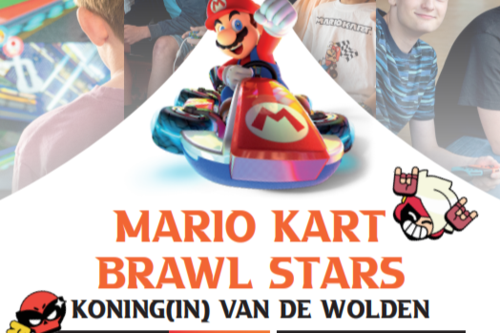 Foto bij Mariokart toernooi 